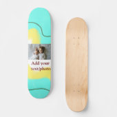 Eenvoudige minimale TOEVOEGING UW FOTO TEKST CHRIS Persoonlijk Skateboard (Voorkant)