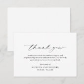 Eenvoudige minimale traditionele klassieke begrafe bedankkaart (Voorkant / Achterkant)