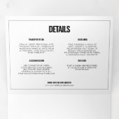 Eenvoudige minimale trouwfoto drieluik uitnodiging (Binnenzijde eerst)