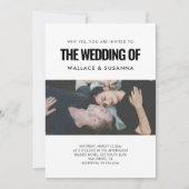 Eenvoudige minimale trouwfoto kaart (Voorkant)