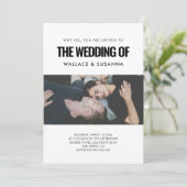 Eenvoudige minimale trouwfoto kaart (Staand voorkant)