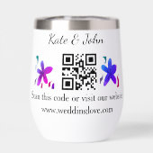 Eenvoudige minimale trouwwebsite Q R code voeg naa (Achterkant)