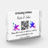 Eenvoudige minimale trouwwebsite Q R-code voeg naa Fotoblokken (Links)