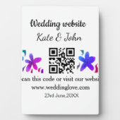 Eenvoudige minimale trouwwebsite Q R-code voeg naa Fotoplaat (voorkant)