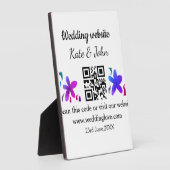 Eenvoudige minimale trouwwebsite Q R-code voeg naa Fotoplaat (Zijkant)