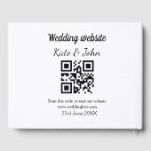 Eenvoudige minimale trouwwebsite Q R code voeg naa Gastenboek (Achterkant)
