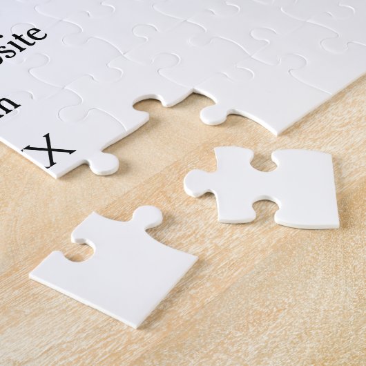 Eenvoudige minimale trouwwebsite Q R code voeg naa Legpuzzel (Zijkant)