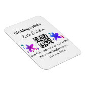 Eenvoudige minimale trouwwebsite Q R code voeg naa Magneet (Rechterzijde)
