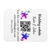 Eenvoudige minimale trouwwebsite Q R code voeg naa Magneet (Horizontaal)