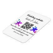 Eenvoudige minimale trouwwebsite Q R code voeg naa Magneet (Linkerzijde)