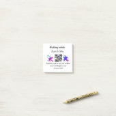Eenvoudige minimale trouwwebsite Q R code voeg naa Post-it® Notes (Op bureau)