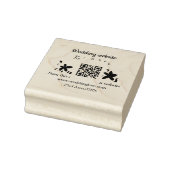 Eenvoudige minimale trouwwebsite Q R code voeg naa Rubberstempel (Stempel)