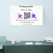 Eenvoudige minimale trouwwebsite Q R code voeg naa Spandoek (Beurs)