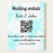 Eenvoudige minimale trouwwebsite QR-code voeg naam Planner (Achterkant)