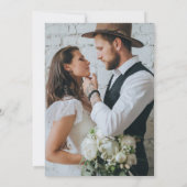 Eenvoudige Minimale Twee Foto Trouwfoto Save The Date (Achterkant)