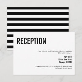 Eenvoudige & Minimale Typografie Huwelijksontvangs Kaart