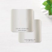 Eenvoudige minimale typografie Oorbel Display Kaar Vierkante Visitekaartjes (Bureau)
