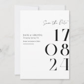 Eenvoudige minimale typografie Trouwen opslaan van Save The Date (Voorkant)