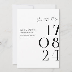 Eenvoudige minimale typografie Trouwen opslaan van Save The Date