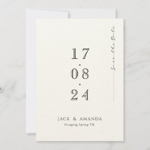 Eenvoudige minimale typografie Trouwen opslaan van Save The Date
