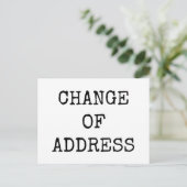 Eenvoudige minimale typografische verandering van  briefkaart (Staand voorkant)