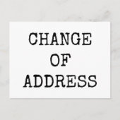 Eenvoudige minimale typografische verandering van  briefkaart (Voorkant)