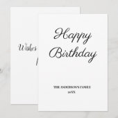 eenvoudige, minimale uitbreidingskaart voor jouw t (Voorkant / Achterkant)