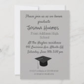 Eenvoudige minimale uitnodiging tot Afstuderen (Achterkant)