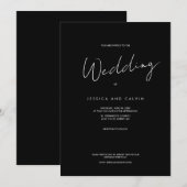 Eenvoudige, minimale uitnodiging tot huwelijk (Voorkant / Achterkant)