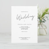 Eenvoudige, minimale uitnodiging tot huwelijk (Staand voorkant)