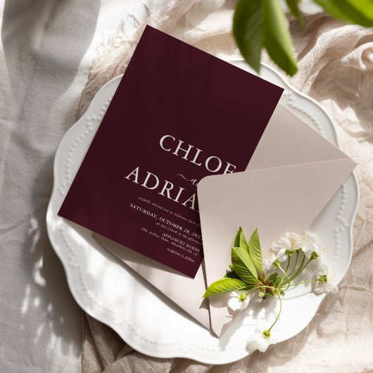 Eenvoudige minimale uitnodiging tot weduwschap