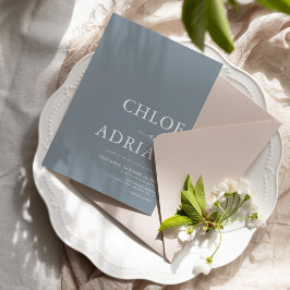 Eenvoudige minimale uitnodiging voor een blauwe br