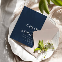 Eenvoudige minimale uitnodiging voor een blauwe br