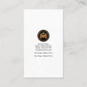 Eenvoudige minimale verticale gele taxidienst visitekaartje (Achterkant)