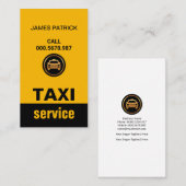 Eenvoudige minimale verticale gele taxidienst visitekaartje (Voorkant / Achterkant)