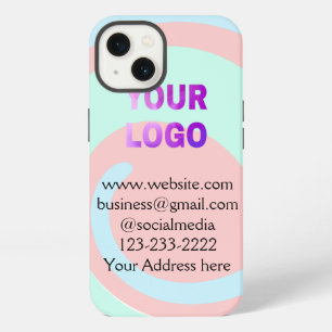 eenvoudige minimale voeg hier uw logo/ontwerp teks iPhone 13 hoesje