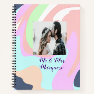 eenvoudige minimale voeg je naam foto pastel verf notitieboek