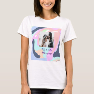 eenvoudige minimale voeg je naam foto pastel verf t-shirt