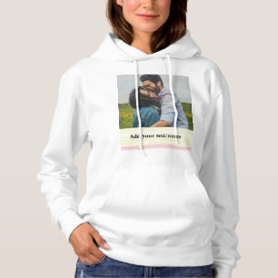 eenvoudige minimale voeg je naam foto waterverf hoodie