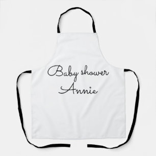 eenvoudige minimale voeg je naam tekst baby shower schort