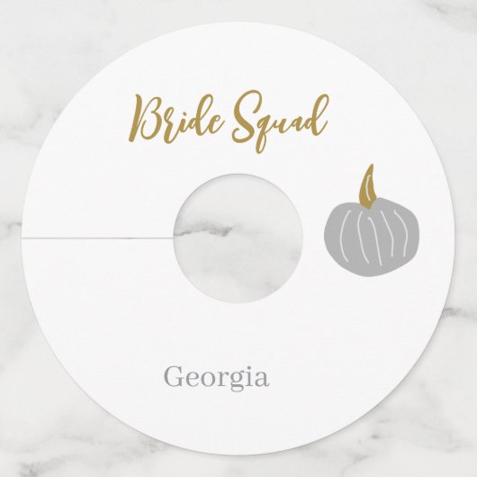 eenvoudige minimale voeg je naam tekst bruidsdouch wijnglaslabel (Voorkant)