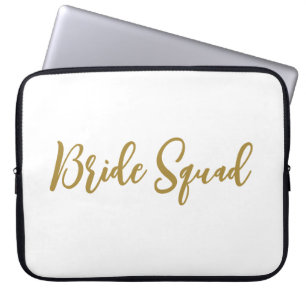 eenvoudige minimale voeg je naam tekst bruidsmeisj laptop sleeve