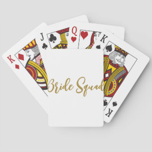 eenvoudige minimale voeg je naam tekst bruidsmeisj pokerkaarten