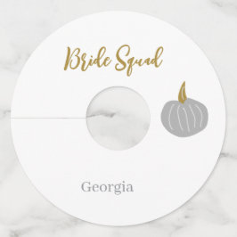 eenvoudige minimale voeg je naam toe tekst bruidsm wijnglaslabel