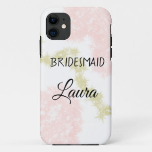 Eenvoudige minimale voeg naam bruidsmeisje geschen Case-Mate iPhone case