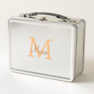 eenvoudige minimale voeg naam monogram oranje brui