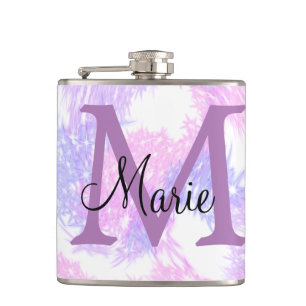 eenvoudige minimale voeg naam monogram roze rode g heupfles