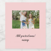 eenvoudige minimale voeg onze fotocollage naam tek wijn etiket (Enkel label)