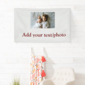 eenvoudige minimale VOEG UW FOTO TEKST KERSTMIS Ba Spandoek (Insitu)