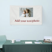 eenvoudige minimale VOEG UW FOTO TEKST KERSTMIS Ba Spandoek (Beurs)